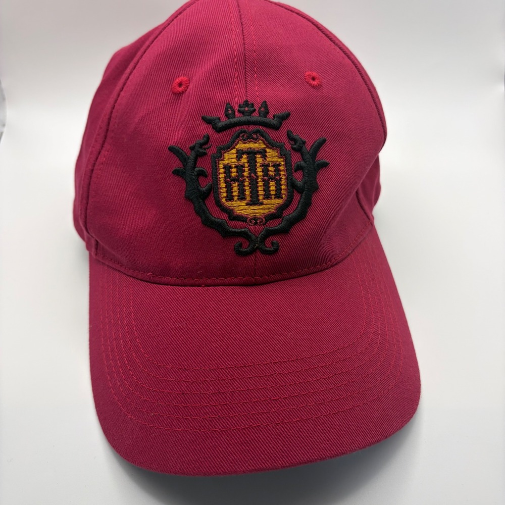 Disney Hollywood Tower Hotel Tower of Terror Burgundy Embroidered Baseball Hat